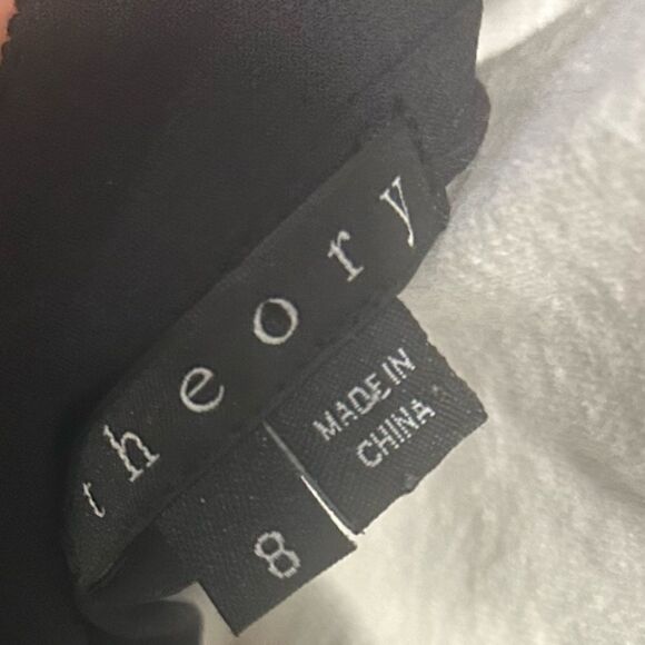 Theory Black ColorBlocked Velvet Pleated Mini Skirt - Picture 6 of 8